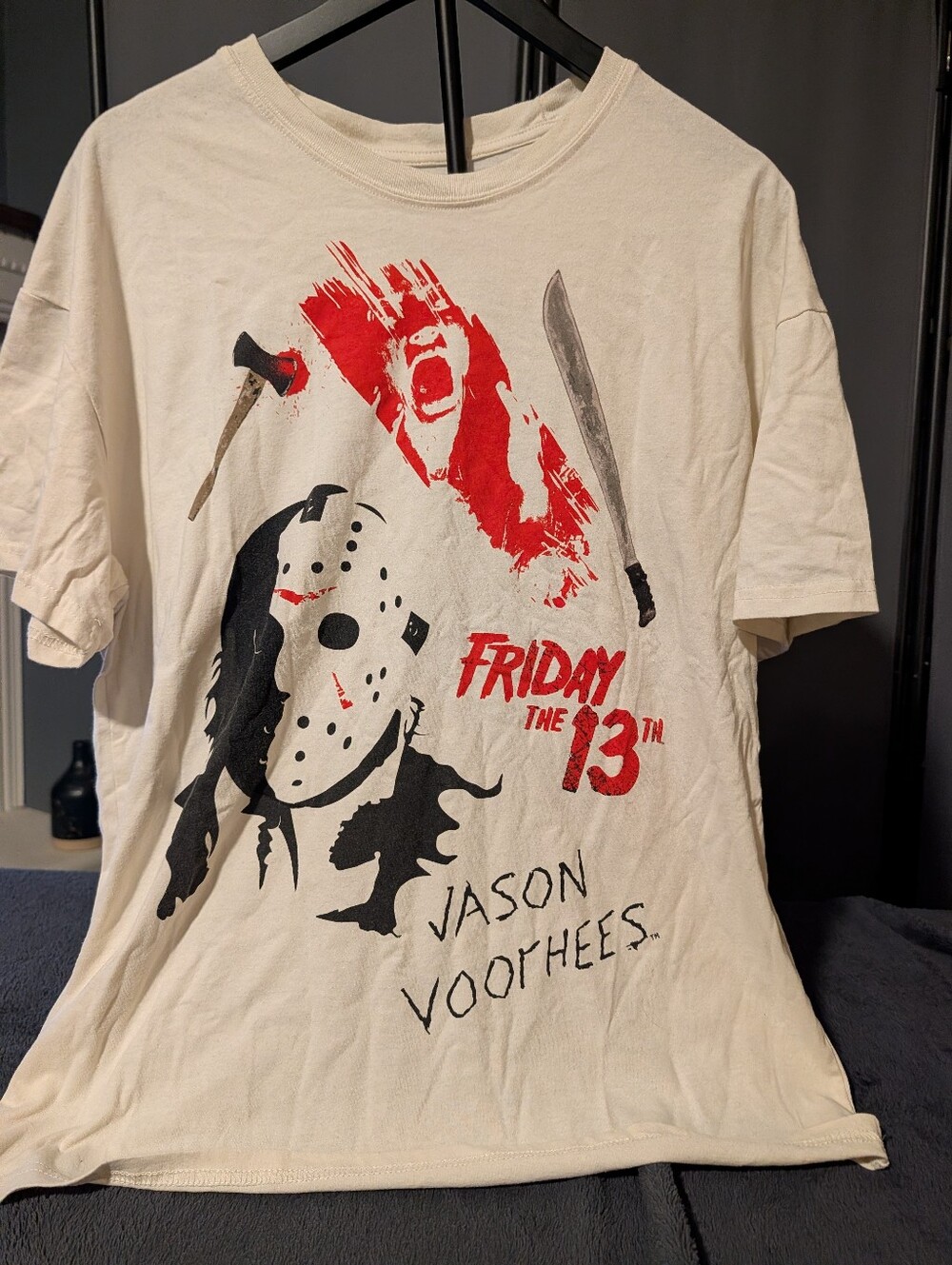 Friday the 13th Jason Voorhees Graphic Tee - White XL